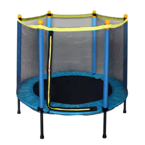 4.5FT Trampoline for Kids with Safety Enclosure Blue With Ladder & with Safety Enclosure Net
